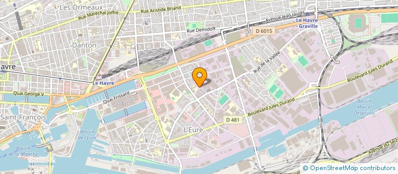 localisation de l'entreprise CAUX MENUISERIES CONFORT SARL à LE HAVRE