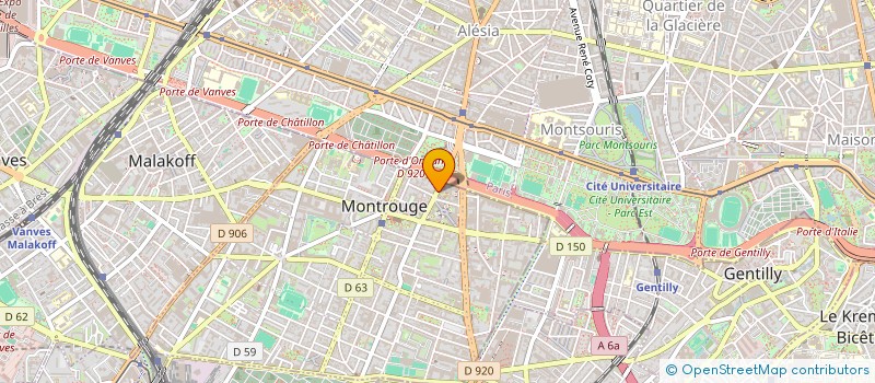 localisation de l'entreprise CAUX MONTROUGE  MONTROUGE