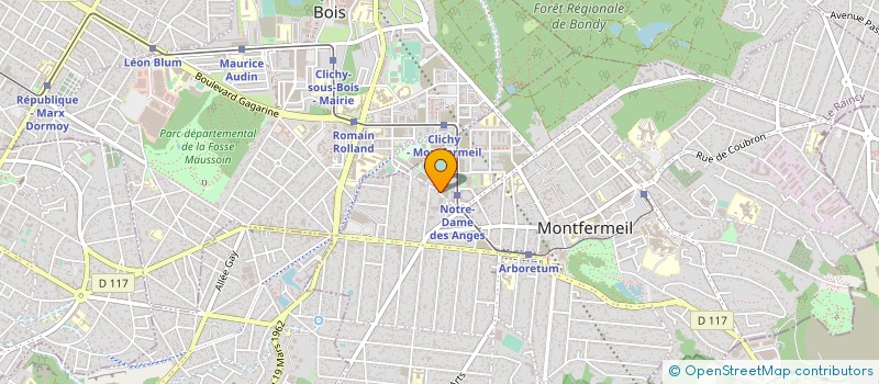 localisation de l'entreprise CAV (CITES DES ARTS VISUELS) à MONTFERMEIL