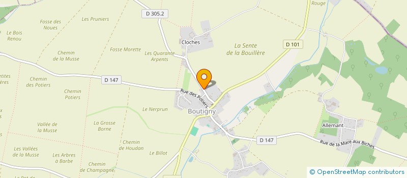 localisation de l'entreprise CAVAL&SENS à BOUTIGNY-PROUAIS
