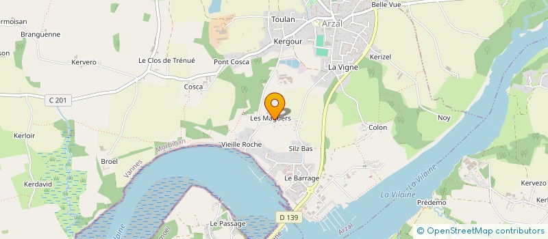 localisation de l'entreprise CAVALANCE  ARZAL