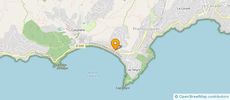 localisation de l'entreprise CAVALIERE à LE LAVANDOU
