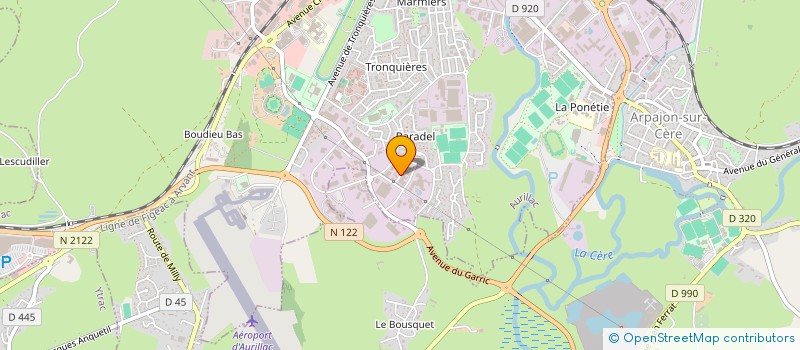 localisation de l'entreprise CAVANIER SARL à ARPAJON-SUR-CERE