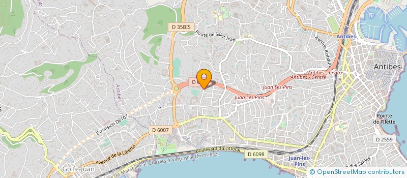 localisation de l'entreprise CAVASSE ET FILS à ANTIBES