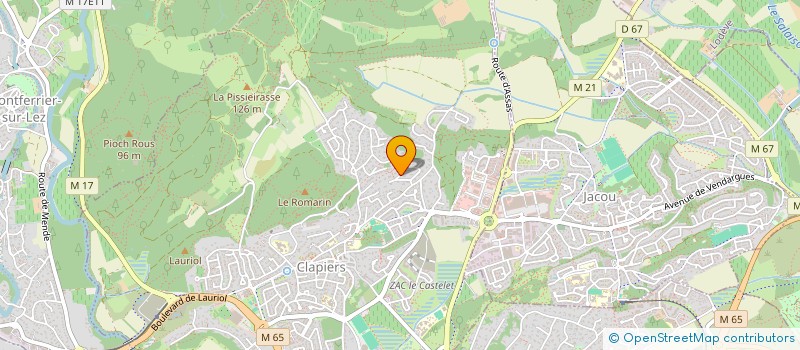 localisation de l'entreprise CAVAX  CLAPIERS