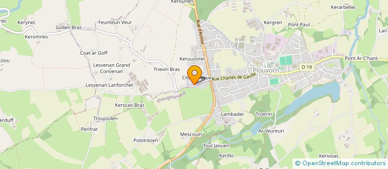 localisation de l'entreprise CAVE BIANNIC à PLOUVORN