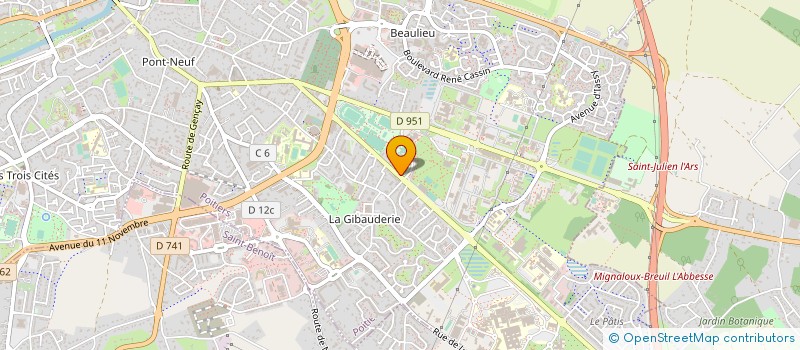 localisation de l'entreprise CAVE BOUILLE  POITIERS