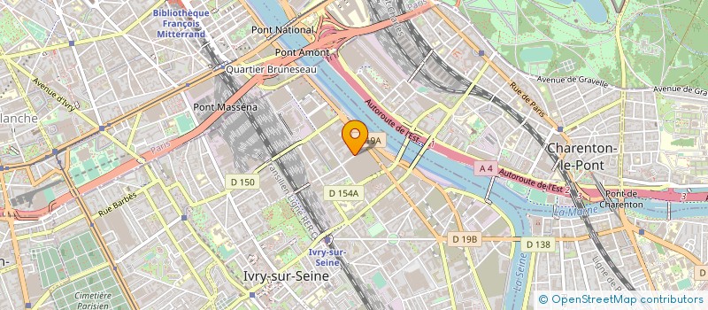 localisation de l'entreprise CAVE CANEM  IVRY-SUR-SEINE