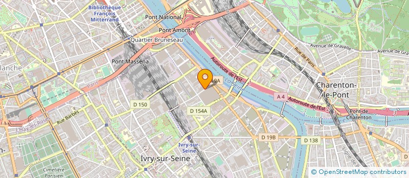localisation de l'entreprise CAVE CANEM PREVENTION à IVRY-SUR-SEINE