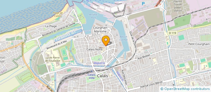 localisation de l'entreprise CAVE CANEM S.S.I.M.  CALAIS