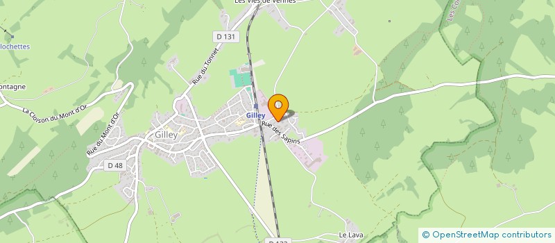 localisation de l'entreprise CAVE & CROC  GILLEY