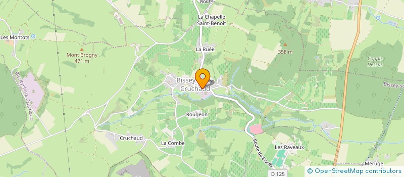 localisation de l'entreprise CAVE DE BISSEY à BISSEY-SOUS-CRUCHAUD