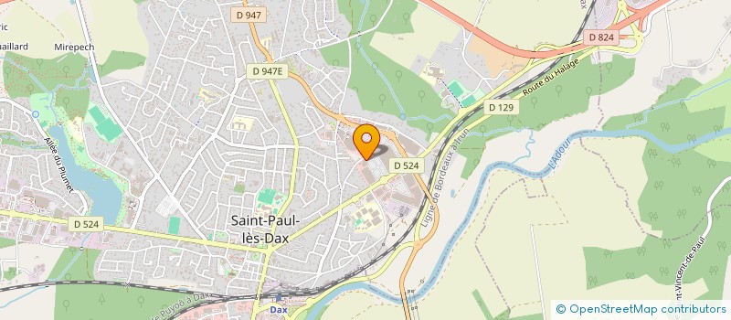 localisation de l'entreprise CAVE DE L ADOUR  SAINT-PAUL-LES-DAX