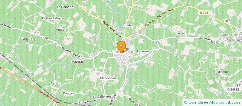 localisation de l'entreprise CAVE DE L'ERMITAGE à SAINT-EMILION