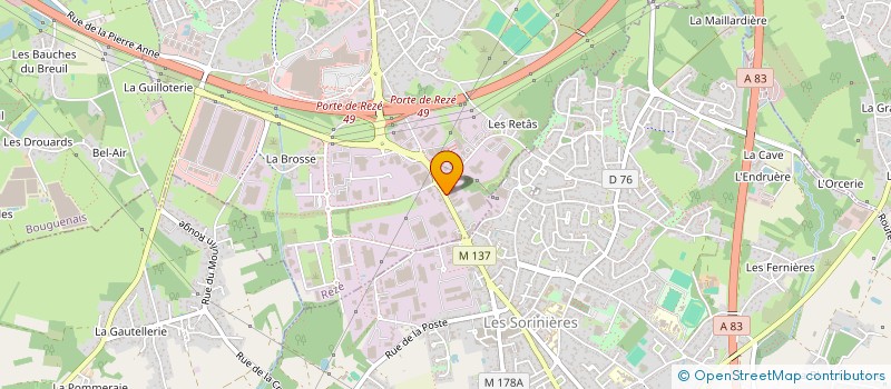 localisation de l'entreprise CAVE DE LA PORTE SUD à REZE