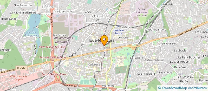 localisation de l'entreprise CAVE DES CHATEAUX à JOUE-LES-TOURS