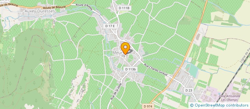 localisation de l'entreprise CAVE DES VIEILLES VIGNES à MEURSAULT