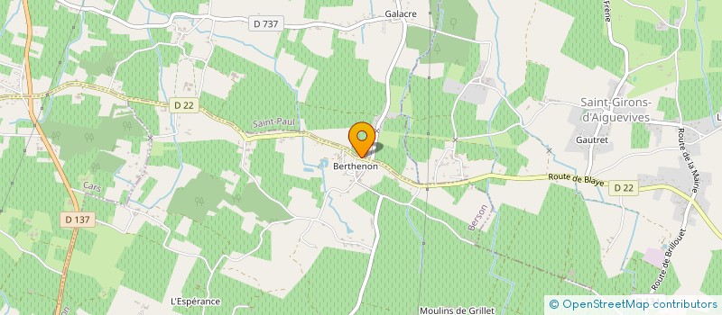 localisation de l'entreprise CAVE DU CHATEAU BERTHENON  ST-PAUL