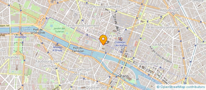 localisation de l'entreprise CAVE DU LOUVRE à PARIS