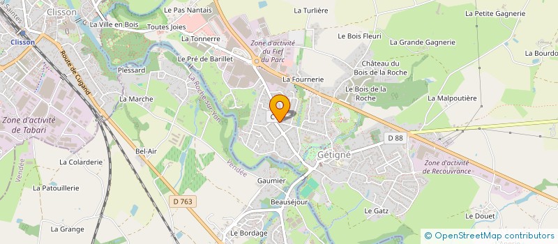 localisation de l'entreprise CAVE DU MENHIR  BOUSSAY