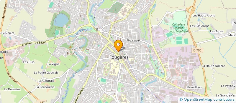 localisation de l'entreprise CAVE FEVRIER  FOUGERES