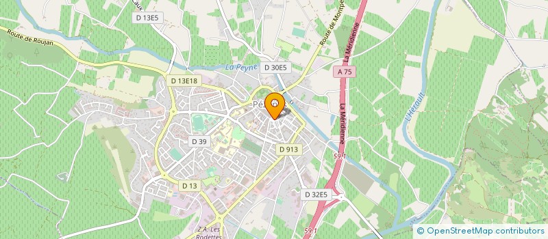 localisation de l'entreprise CAVE REINALDOS  PEZENAS