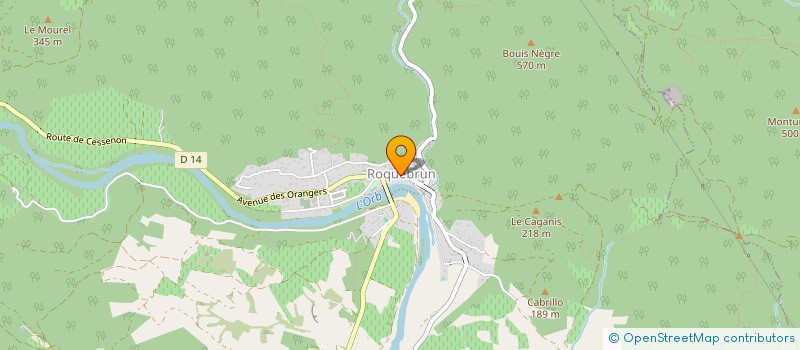 localisation de l'entreprise CAVE SAINT MARTIN  ROQUEBRUN