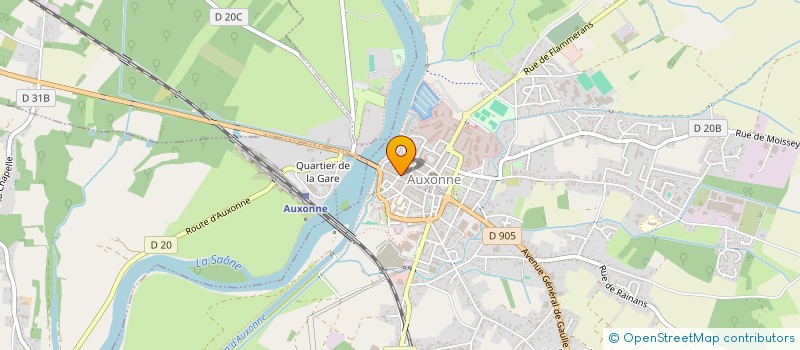 localisation de l'entreprise CAVE, TERROIR ET SAVEURS  AUXONNE