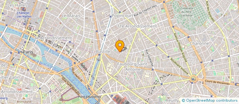 localisation de l'entreprise CAVEAU DE LA BASTILLE à PARIS