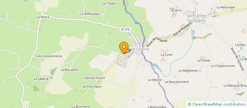 localisation de l'entreprise CAVEAUX MARBRERIE GRATIEN  LE LOROUX