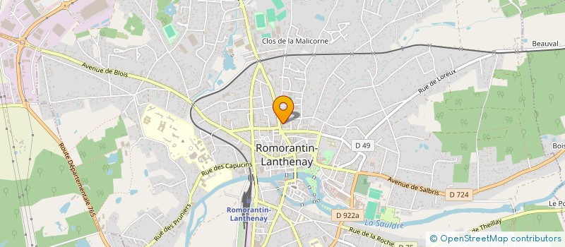 localisation de l'entreprise CAVES 21  ROMORANTIN-LANTHENAY