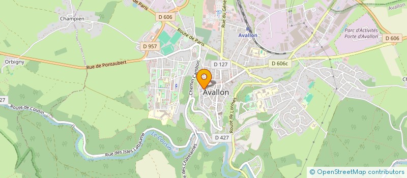 localisation de l'entreprise CAVES D'AVALLON à AVALLON