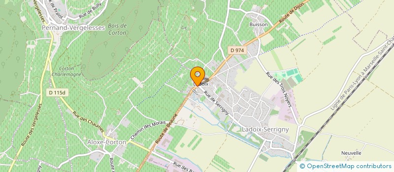 localisation de l'entreprise CAVES DROMARD à LADOIX-SERRIGNY