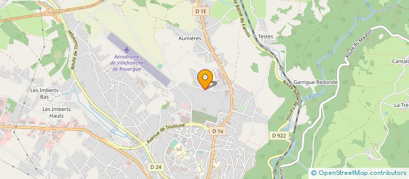 localisation de l'entreprise CAVES ET TERROIRS  VILLEFRANCHE-DE-ROUERGUE