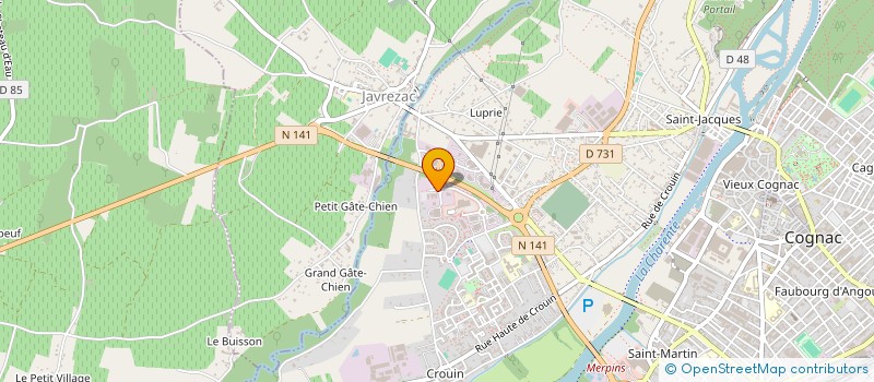 localisation de l'entreprise CAVES JULES GAUTRET à COGNAC
