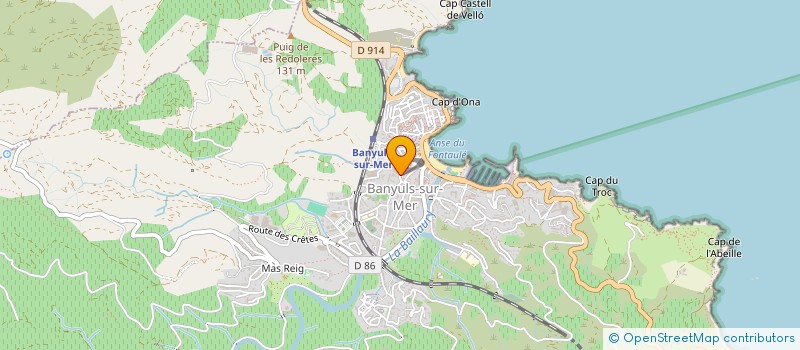 localisation de l'entreprise CAVES VEUVE BANYULS  BANYULS-SUR-MER