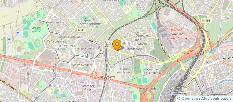 localisation de l'entreprise CAVEUROPE à STRASBOURG