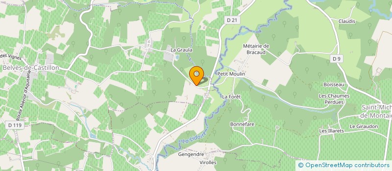 localisation de l'entreprise CAVIDEALE  BELVES-DE-CASTILLON