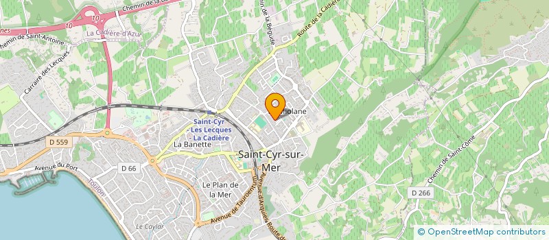 localisation de l'entreprise CAVIP (CONSEILS ACHATS VENTES INGENIERIE PATRIMOINE) à SAINT-CYR-SUR-MER
