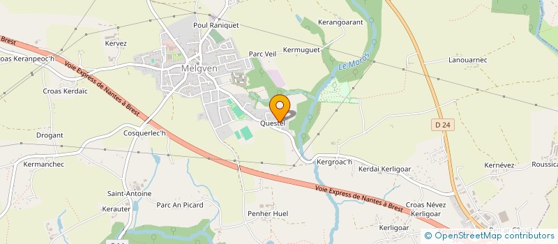 localisation de l'entreprise CAVISI  MELGVEN