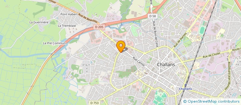 localisation de l'entreprise CAVOLEAU à CHALLANS