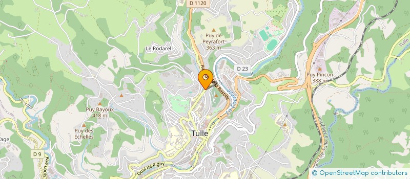 localisation de l'entreprise CAVRM 19 (CELLULE D'AIDE AUX VICTIMES DE LA ROUTE MOTORISEES 19)  TULLE