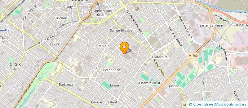 localisation de l'entreprise CAVROIS MAHIEU & FILS  ROUBAIX