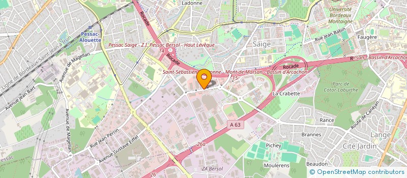 localisation de l'entreprise CAWET à PESSAC
