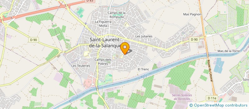 localisation de l'entreprise CAXA LAURENTINE  SAINT-LAURENT-DE-LA-SALANQUE