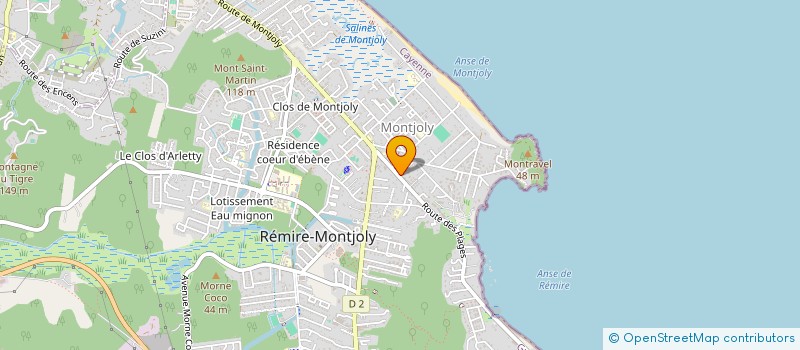 localisation de l'entreprise CAYENNE MONNERVILLE  REMIRE-MONTJOLY