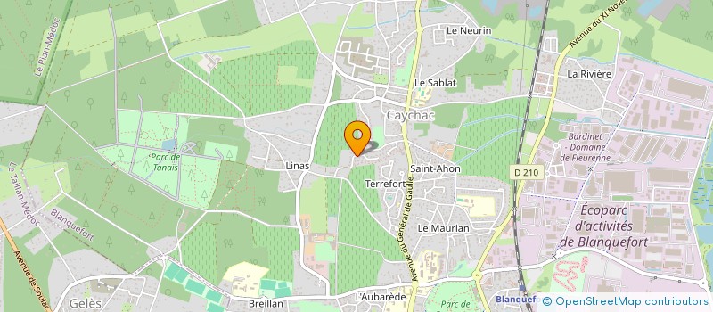 localisation de l'entreprise CAYINVEST à BLANQUEFORT