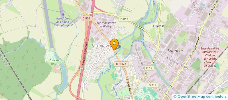 localisation de l'entreprise CAZ  CHAMPFORGEUIL