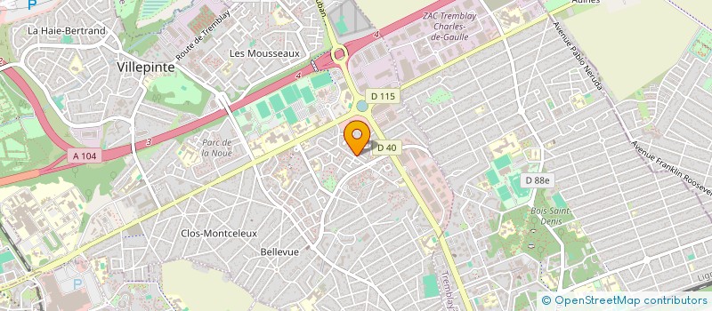 localisation de l'entreprise CAZ NEG CORPORATION à VILLEPINTE