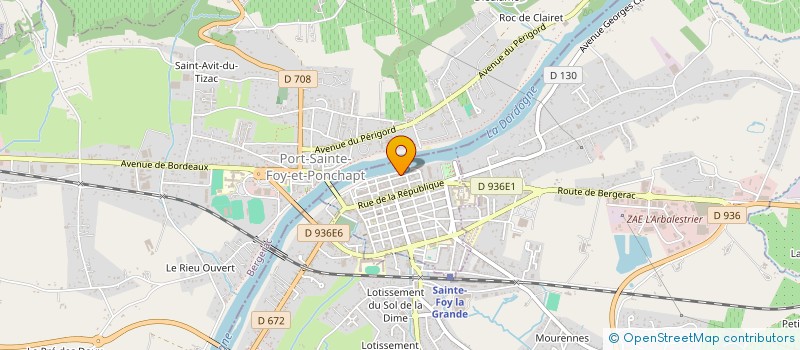 localisation de l'entreprise CAZA-DUL  SAINTE-FOY-LA-GRANDE